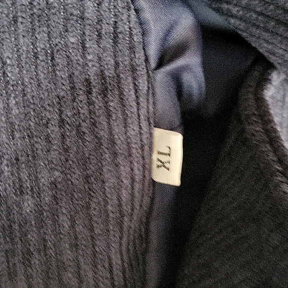 Men's No Label Blue Corduroy Fully Lined Button Down Coat Size XL - Picture 5 of 13